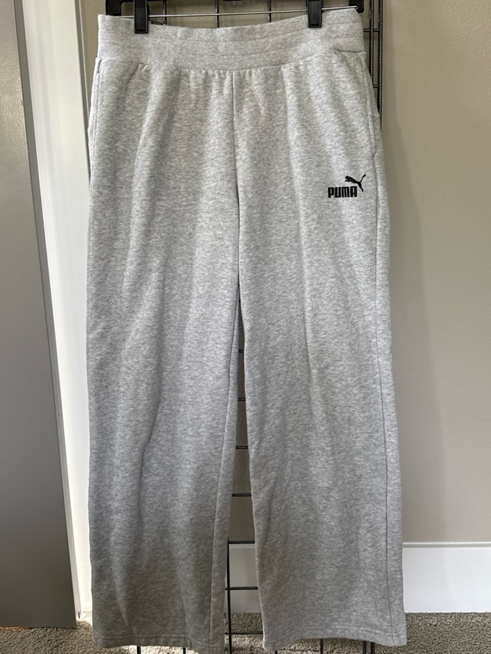 Puma Light Gray wide leg sweatpants